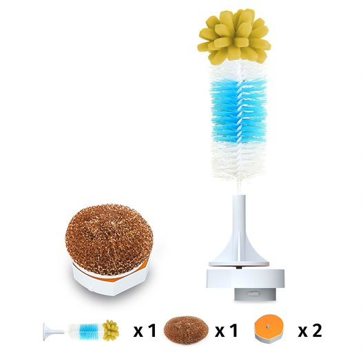 Bottle Brush (25cm) + Copper Scrubber + 2 x Dedicated Attachments