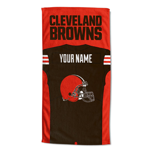 [Personalization Only] Cleveland Browns "Jersey" Personalized Beach Towel
