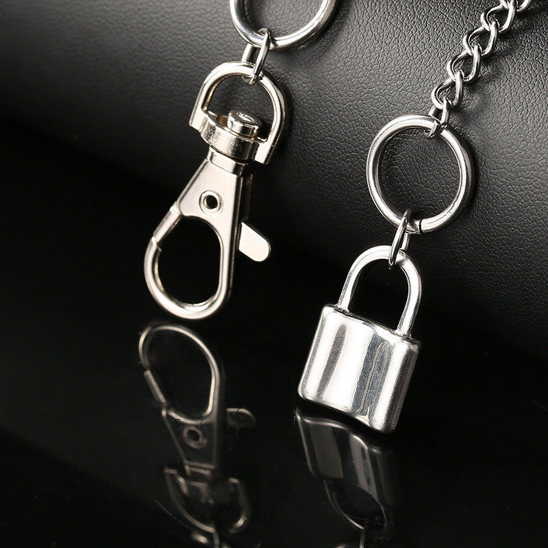 Carabiner Lock Pendant Necklace Simple Cute Necklaces Long Chain Fashion Jewelry Men and Women