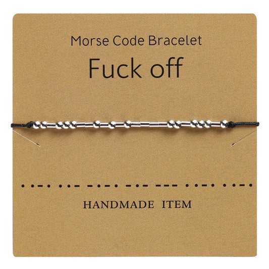 Morse Code Alphanumeric Couple Bracelet Bracelet