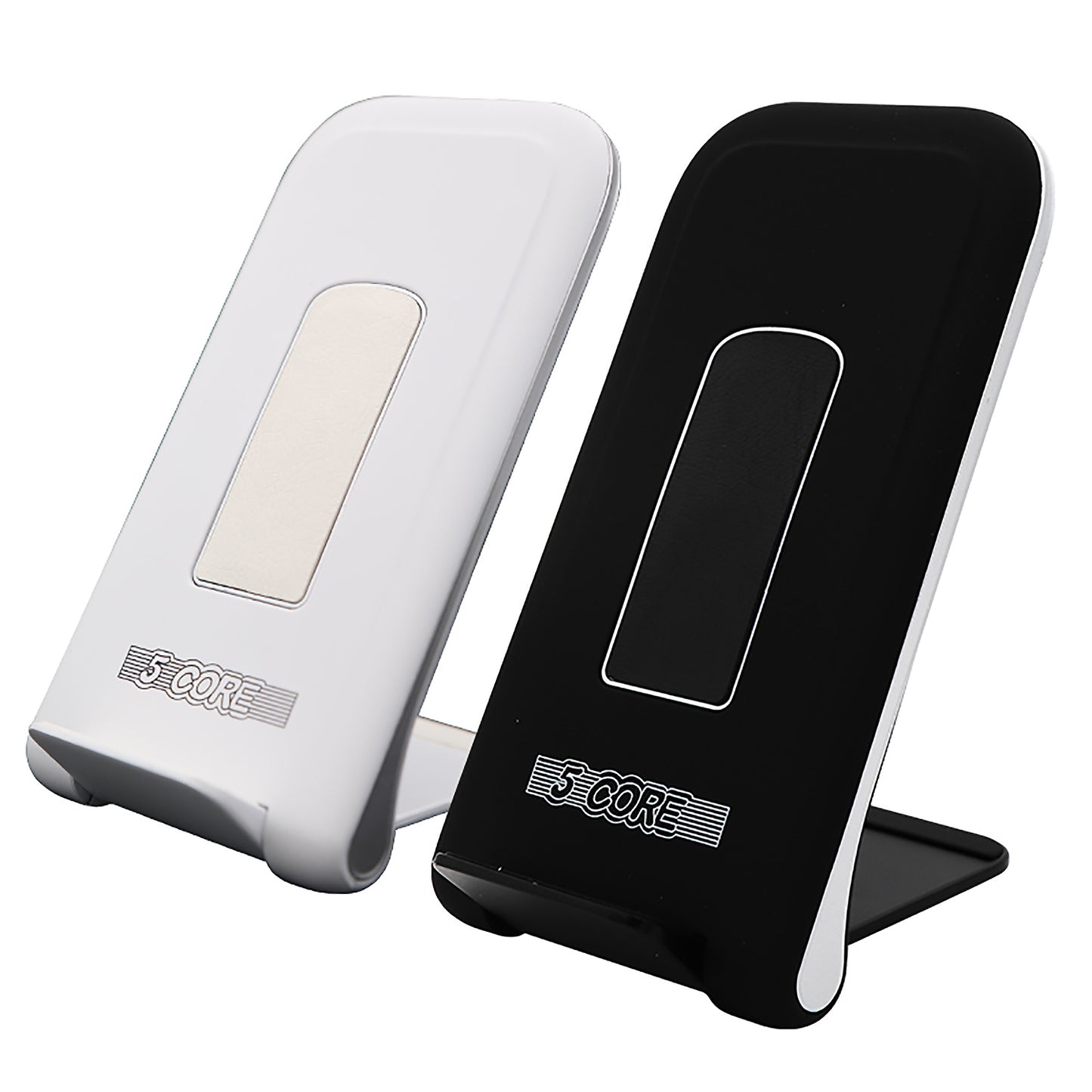 Dock Stand Charger Wireless Black & White 1 Pair Qi 15W Wire Less Fast Charger Pad Stand Quick Charging 5 Core CDKW03