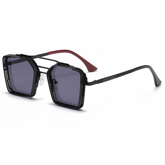Square Sunglasses Fashion Steam Punk Women Sunglass Mental Small Frame Sun Glasses Men Retro UV400 Shades Eyewear
