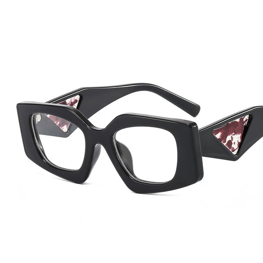 Fashion Women Square Sunglasses Shades UV400 Vintage Polygonal Small Frame Eyewear Men Gradient Brown Clear Lens Sun Glasses