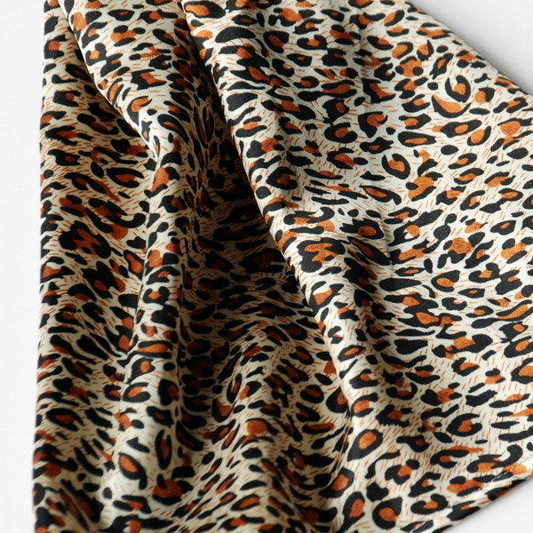 Blando Fashion Leopard Pattern Soft Natural Silky Scarf/Wrap/Shawl(Small)