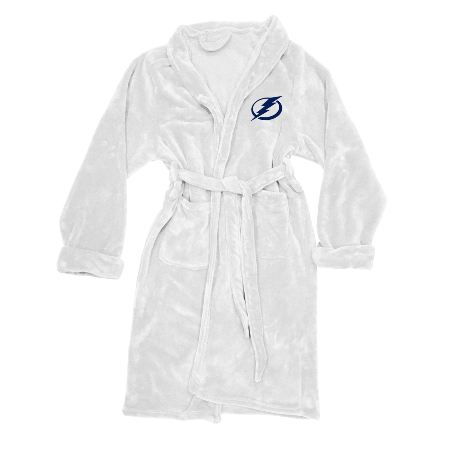 Lightning OFFICIAL NHL Men's L/XL Silk Touch Bath Robe; 26" x 47"