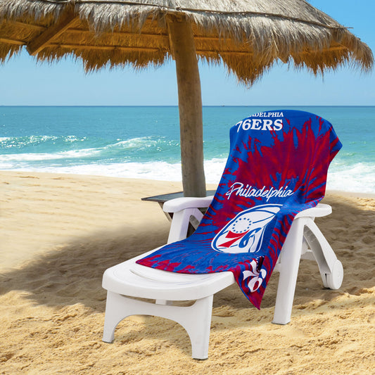 76ers OFFICIAL NBA "Psychedelic" Beach Towel; 30" x 60"