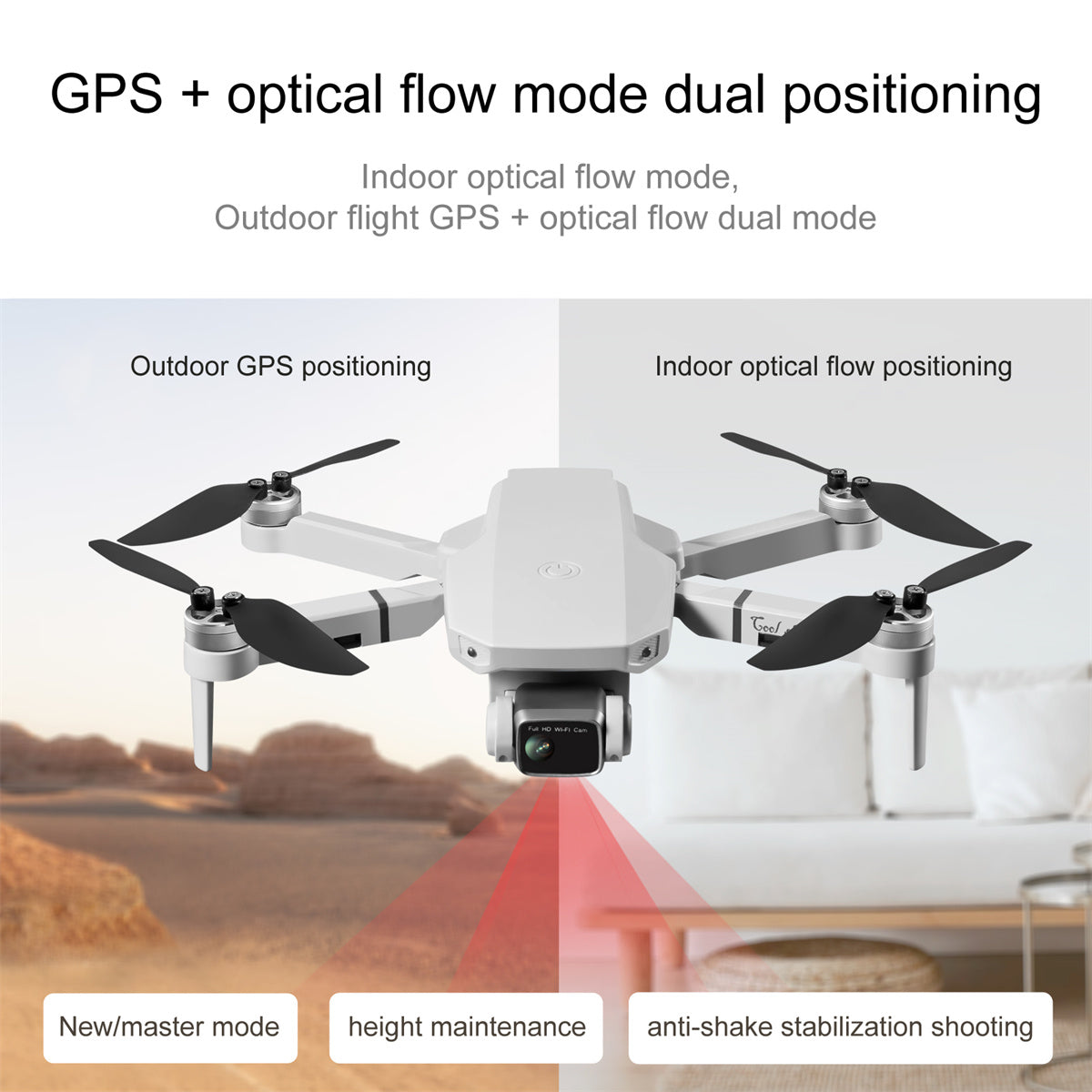 Drone S107 GPS 5G WiFi Professional 4K HD Dual Camera Aerial Photography Quadcopter-1 Battery