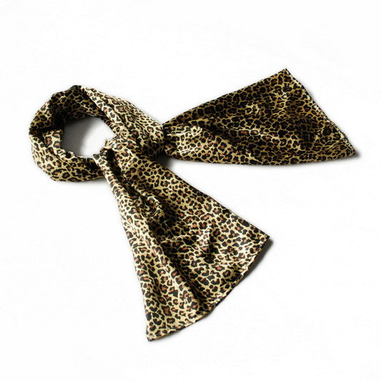 Blando Gold Leopard Design Fashion Exquisitely Soft Natural Silky Scarf/Wrap/Shawl(Small)