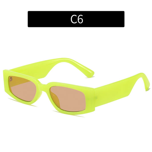Women Sunglasses Fashion Rectangle Sunglass Colour Blocking Sun Glasses Retro Luxury Designer UV400 Shades Eyewear for Men