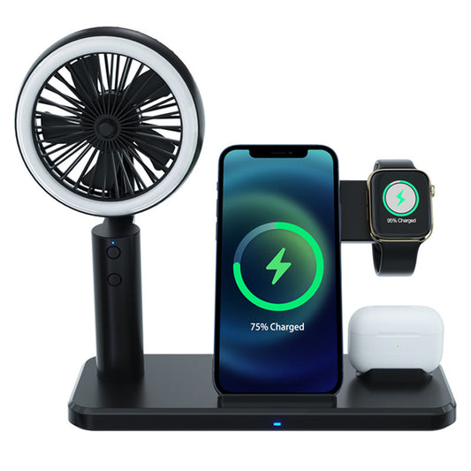 15W QI Wireless Charger With Fan For Iphone XS 12 11 Pro Max Fast Charging Samsung S10 S9 8 Dock Station For Airpods Apple Watch