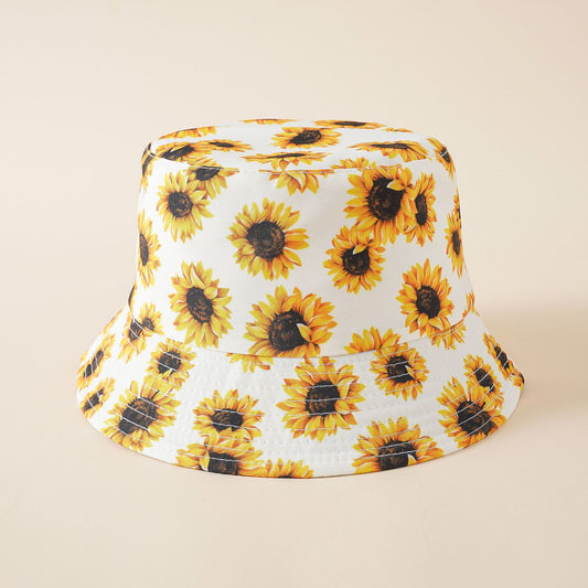 Double-sided fisherman hat women's summer sunshade sun hat Korean version of the tide men's literary sunflower sunscreen hat