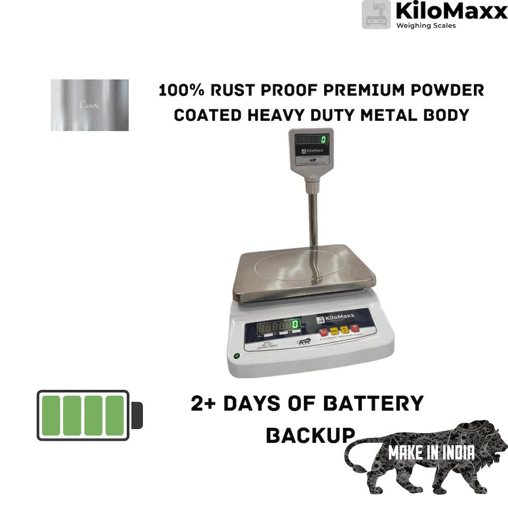 KiloMaxx KM-15, 50Kg With Front and Pole Display For Shop Kirana Industrial Uses (