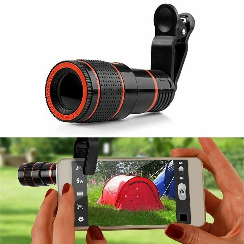 HD 8X Clip On Optical Zoom Telescope Camera Lens For Universal Mobile Cell Phone