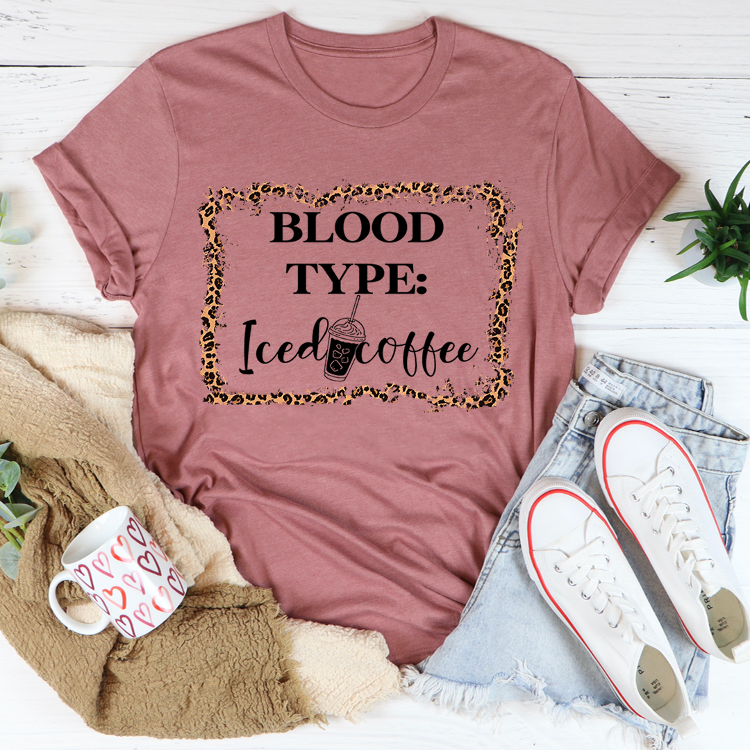 Blood Type Iced Coffee T-Shirt