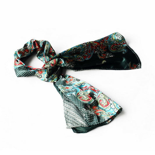 Blando Sega Green Paisley & Multi-Pattern Fashion Graceful Soft Silk Scarf/Wrap/Shawl(Large)