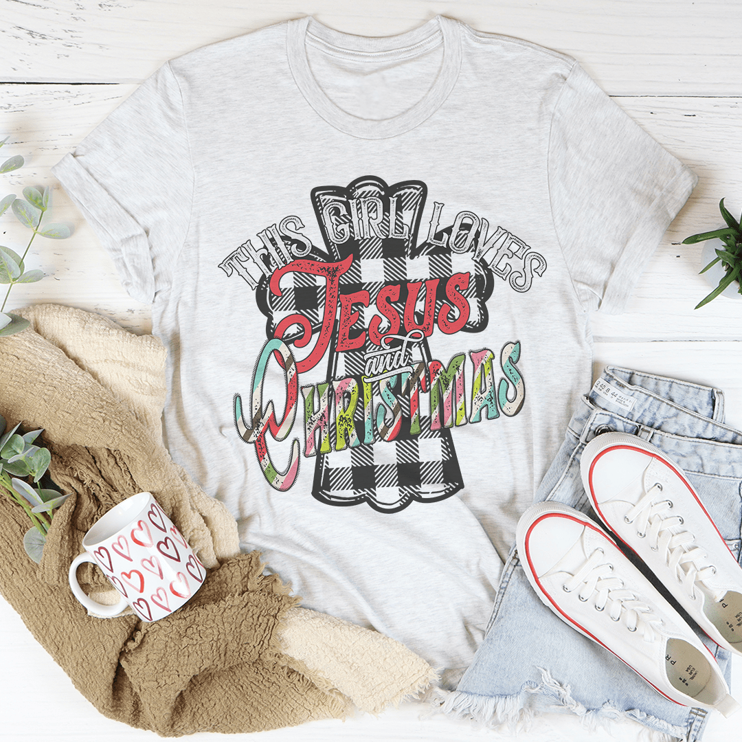 This Girl Loves Jesus & Christmas T-Shirt