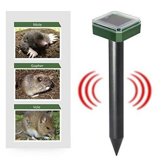 4 pcs Solar Powered Repellent Ultrasonic Outdoor Lawn Garden Snake Rodent Repeller; mouse repeller