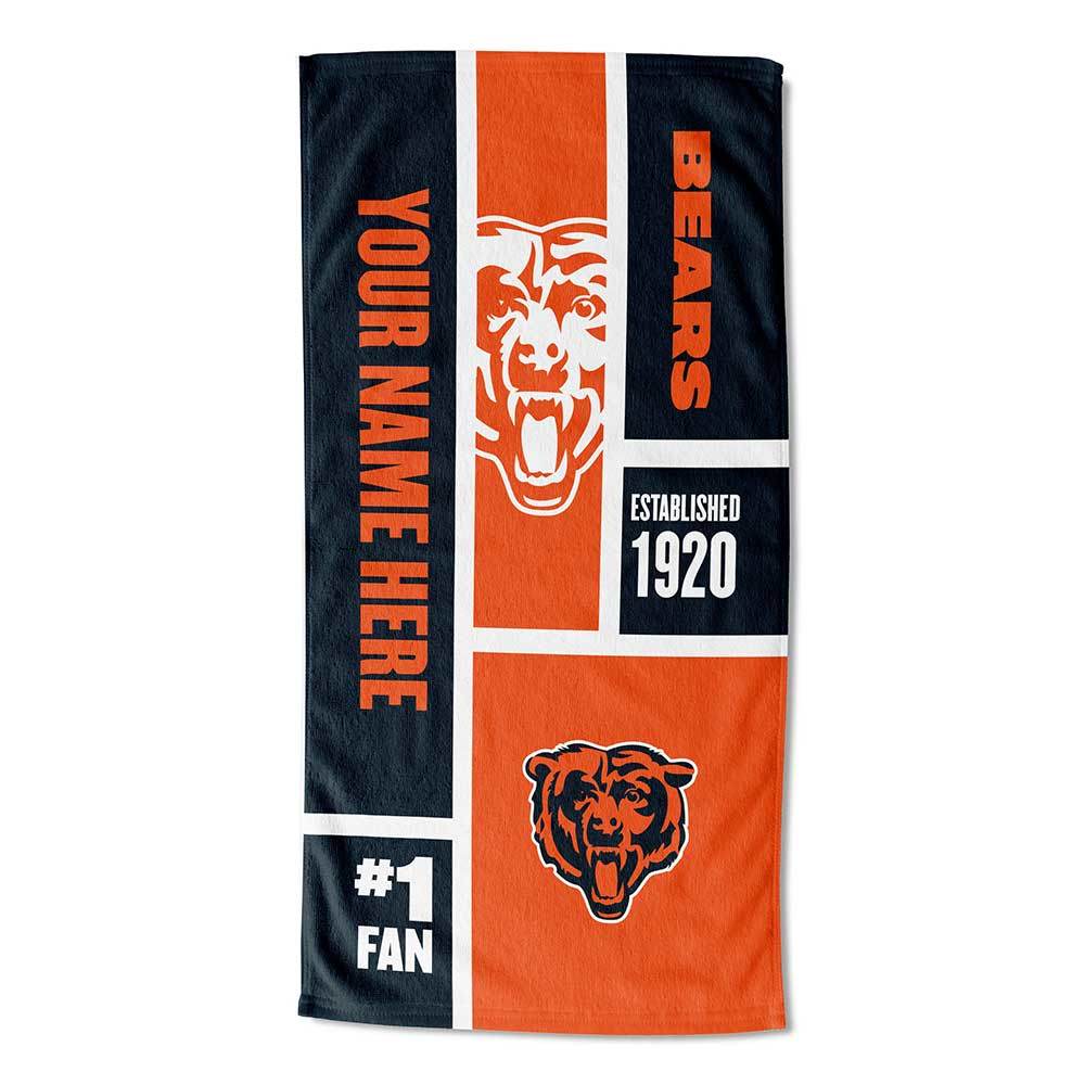 [Personalization Only] Bears Colorblock Personalized Beach Towel