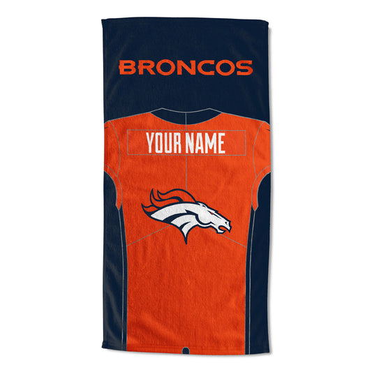 [Personalization Only] Denver Broncos "Jersey" Personalized Beach Towel