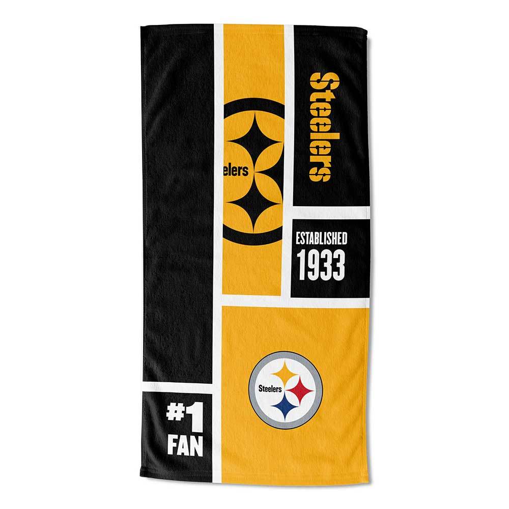 [Personalization Only] Steelers Colorblock Personalized Beach Towel