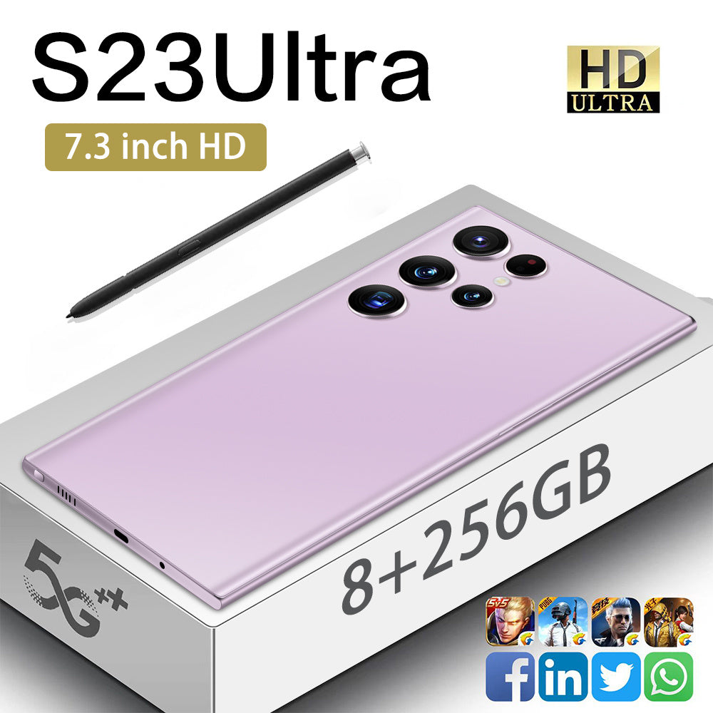 Hot Sale Brand New Android Mobile Phone S23 Ultra5G Dual Nano SIM Version 13.0 US Ready Stock.