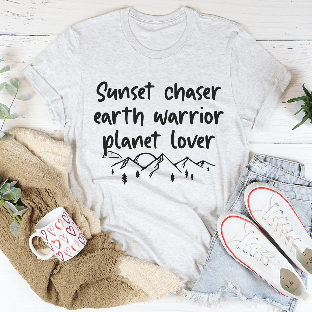 Sunset Chaser Earth Warrior Planet Lover T-Shirt