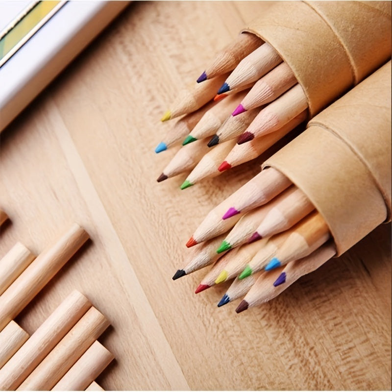 Art Colored Pencils 12 Colors Wooden Pencil Set For Kids Painting Drawing Graffiti Tools Crayon Stationery Boxed Non-Toxic