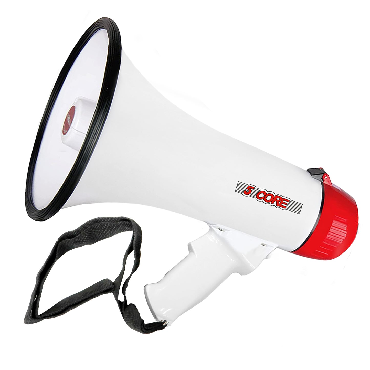 5 CORE 40W Megaphone Bullhorn Cheer Bull Horn Speaker Rechargeable Megafono 1000 Yard Range Siren Recording USB SD Card AUX Detachable Microphone for Cheerleading, Football, Safety Drills 20RF