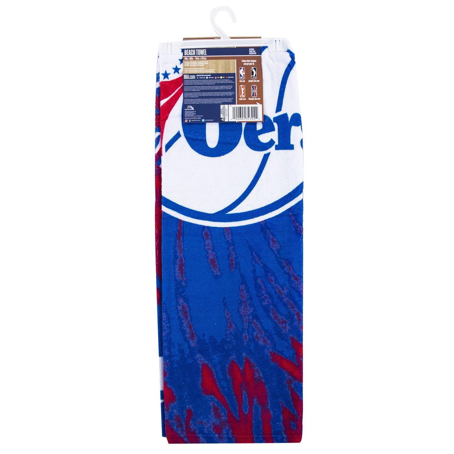 76ers OFFICIAL NBA "Psychedelic" Beach Towel; 30" x 60"