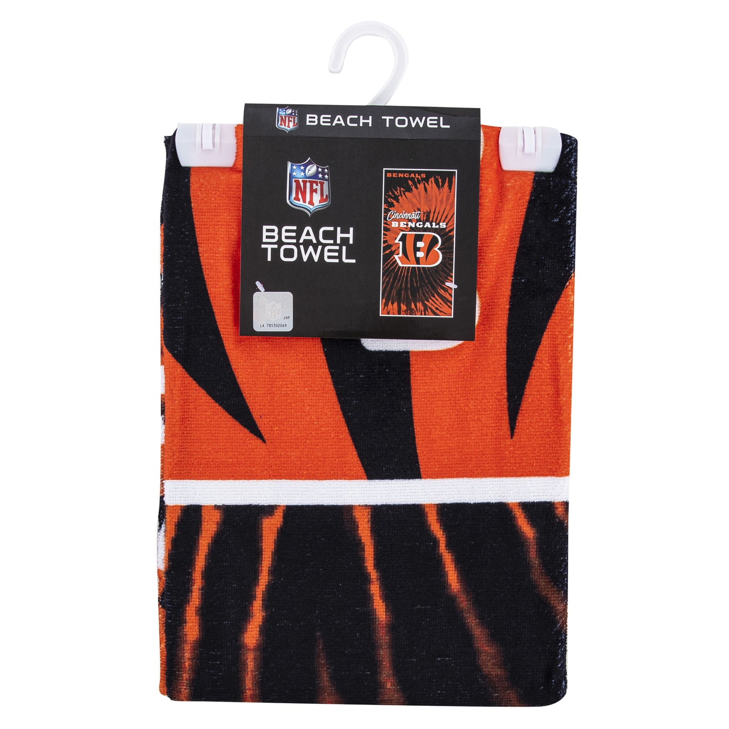 Bengals OFFICIAL NFL "Psychedelic" Beach Towel; 30" x 60"