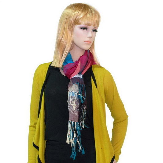 Blancho Bedding -Pa-a09-4 Moon & Stars & Roses Elegant Fashion Smooth Touch Tassel Ends Pashmina/Shawl/Scarf