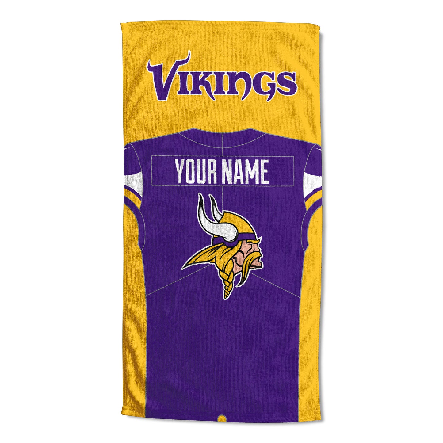 [Personalization Only] Minnesota Vikings "Jersey" Personalized Beach Towel