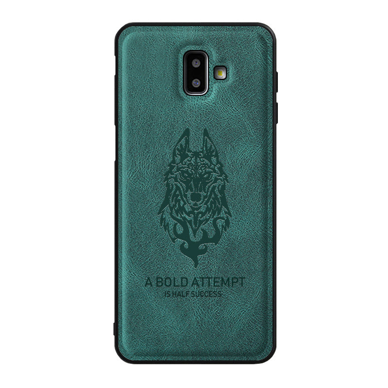 Case for Samsung Galaxy J6 Plus Phone Case Soft TPU Samsung Galaxy J6 Plus Phone Case(Samsung Galaxy J6 Plus-tiepi-wolf-hei)