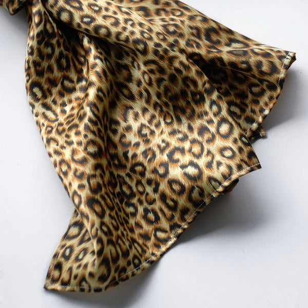 Blando Chic Leopard Grain Color Super Soft Silk Scarf/Wrap/Shawl(Large)