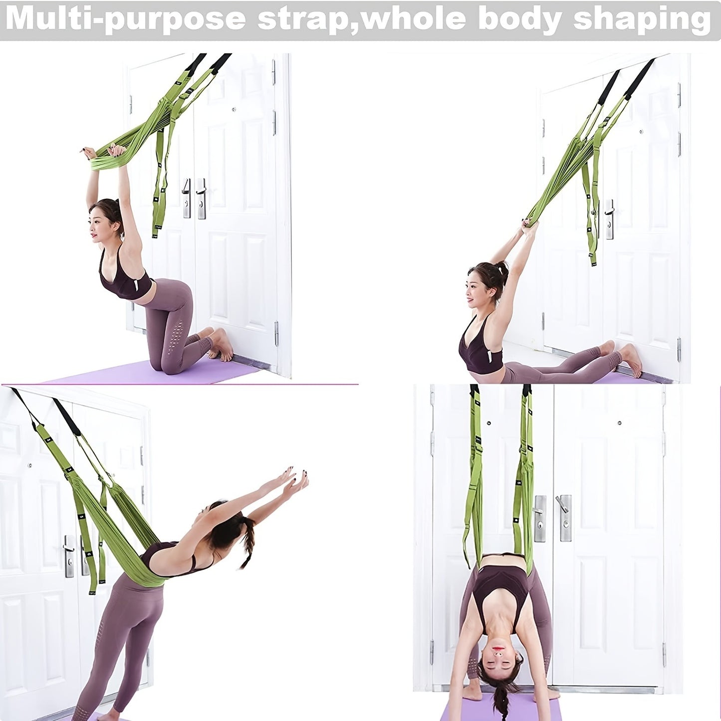 1pc Multifunctional Adjustable Yoga Strap For Stretching; Home Fitness Accessories