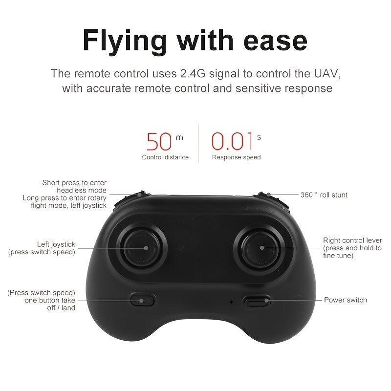Remote Control Four-axis Sensing Flyer Interactive Light Hand Throw Drone; Fixed Height Remote Control Airplane Toy