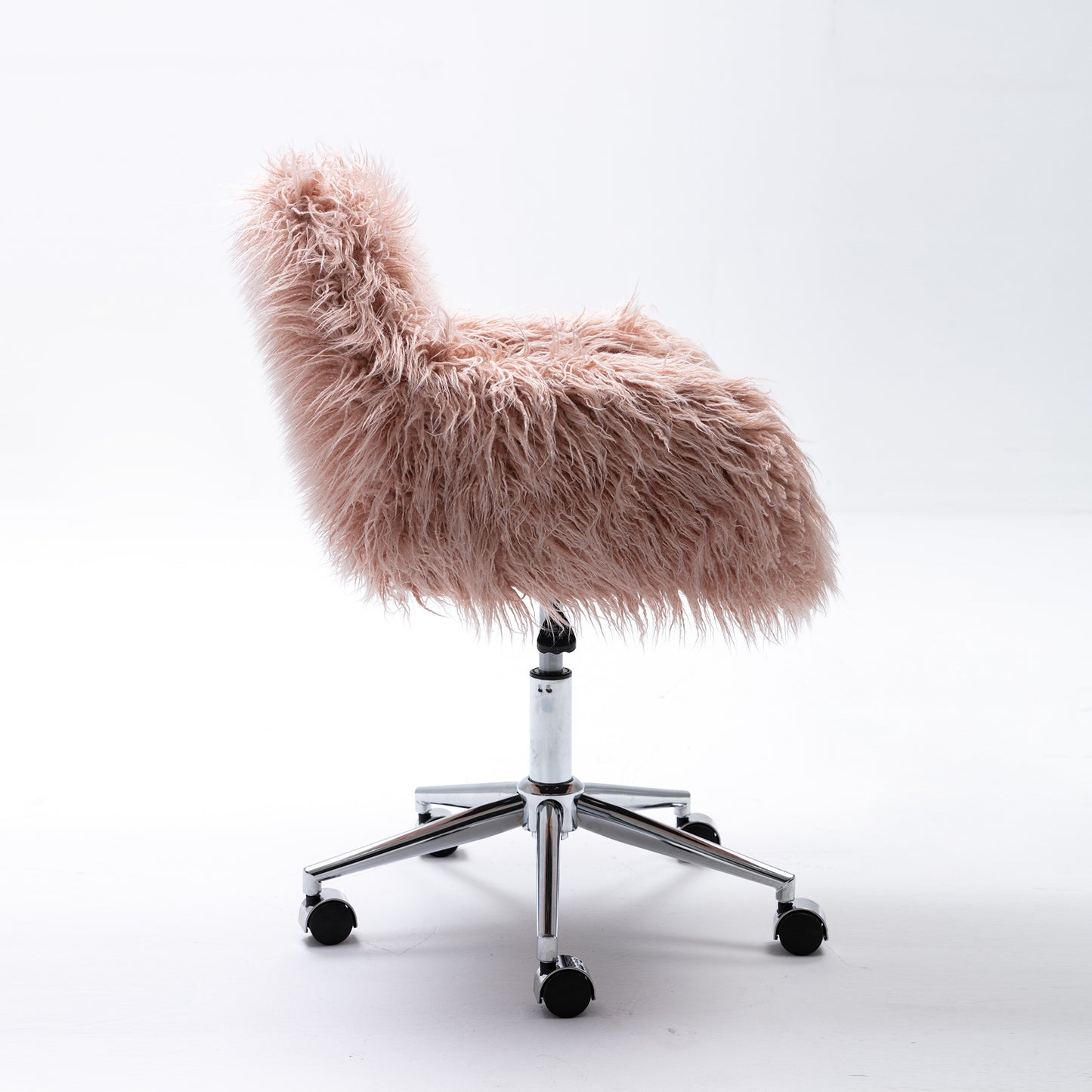 Modern Faux fur home office chair; fluffy chair for girls; makeup vanity Chair