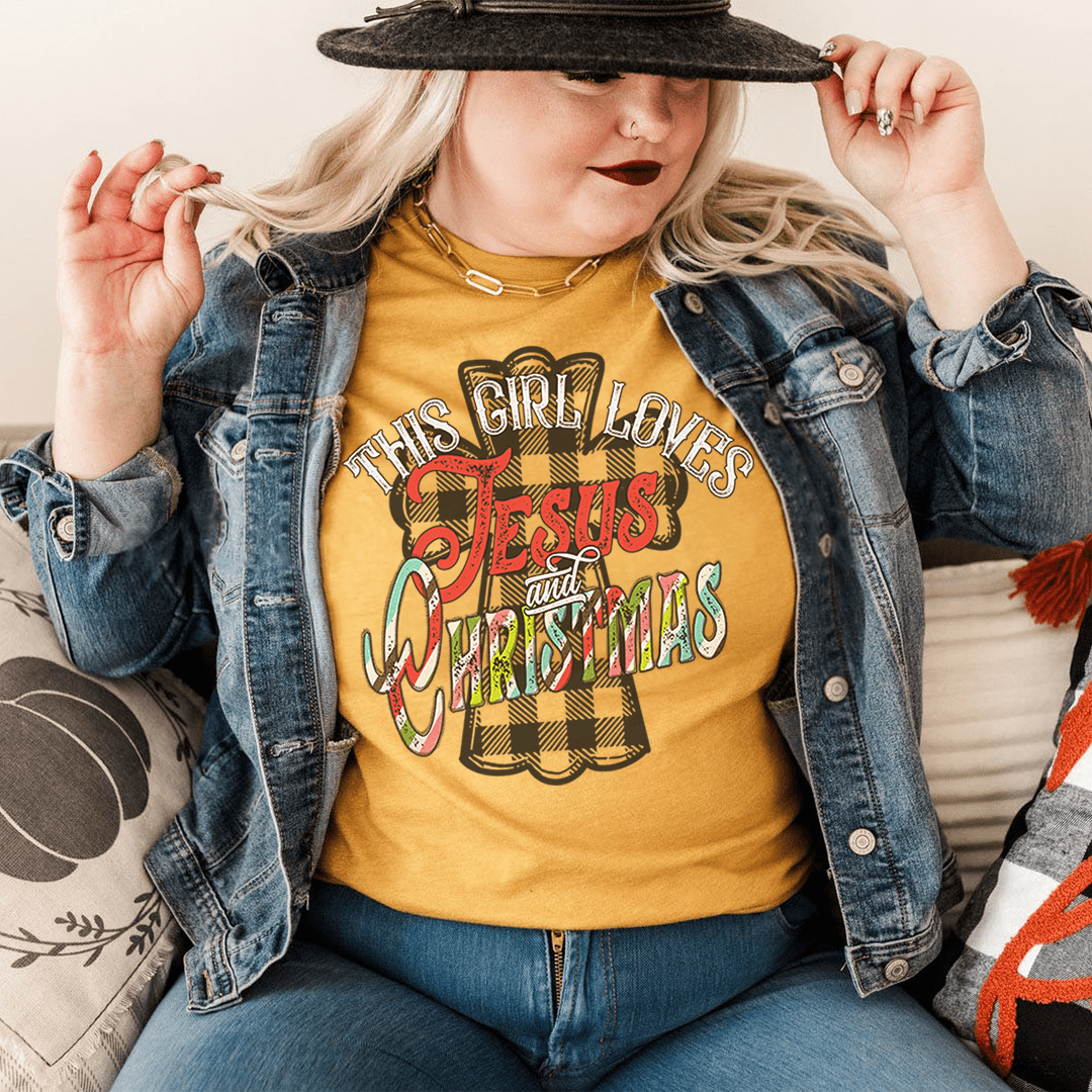 This Girl Loves Jesus & Christmas T-Shirt