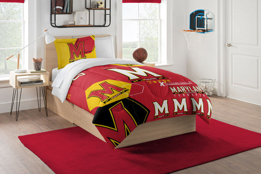 Maryland OFFICIAL Collegiate "Hexagon" Twin Comforter & Sham Set