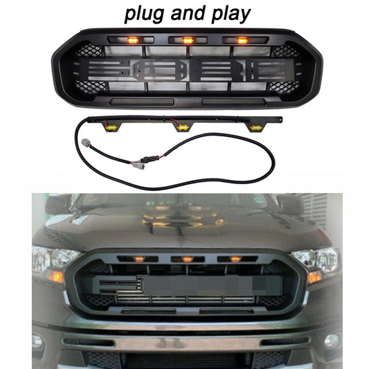 plug and play Raptor Style Grille Kit with 4 letters for Ford Ranger 2019-2020 19RRG  with led light