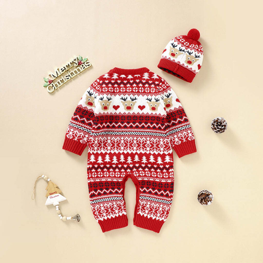 Baby Christmas Pattern Newborn Romper