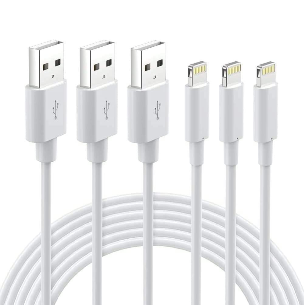 3 Pack iPhone Charger Cable 3 Ft Fast Data USB Cable for iPhone White 3ft