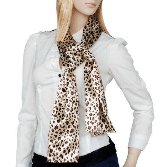 Blando Brown Leopard Stylish Delicately Soft Silky Scarf/Wrap/Shawl(Small)