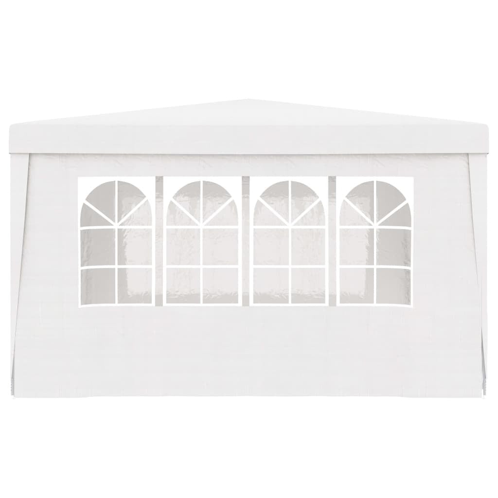 Professional Party Tent with Side Walls 13.1'x13.1' White 90 g/m²