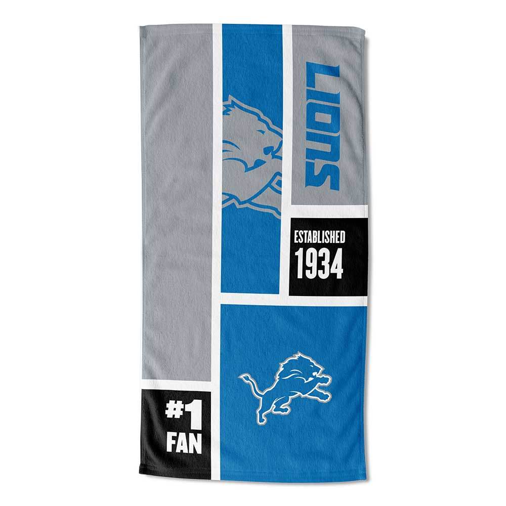 [Personalization Only] Lions Colorblock Personalized Beach Towel