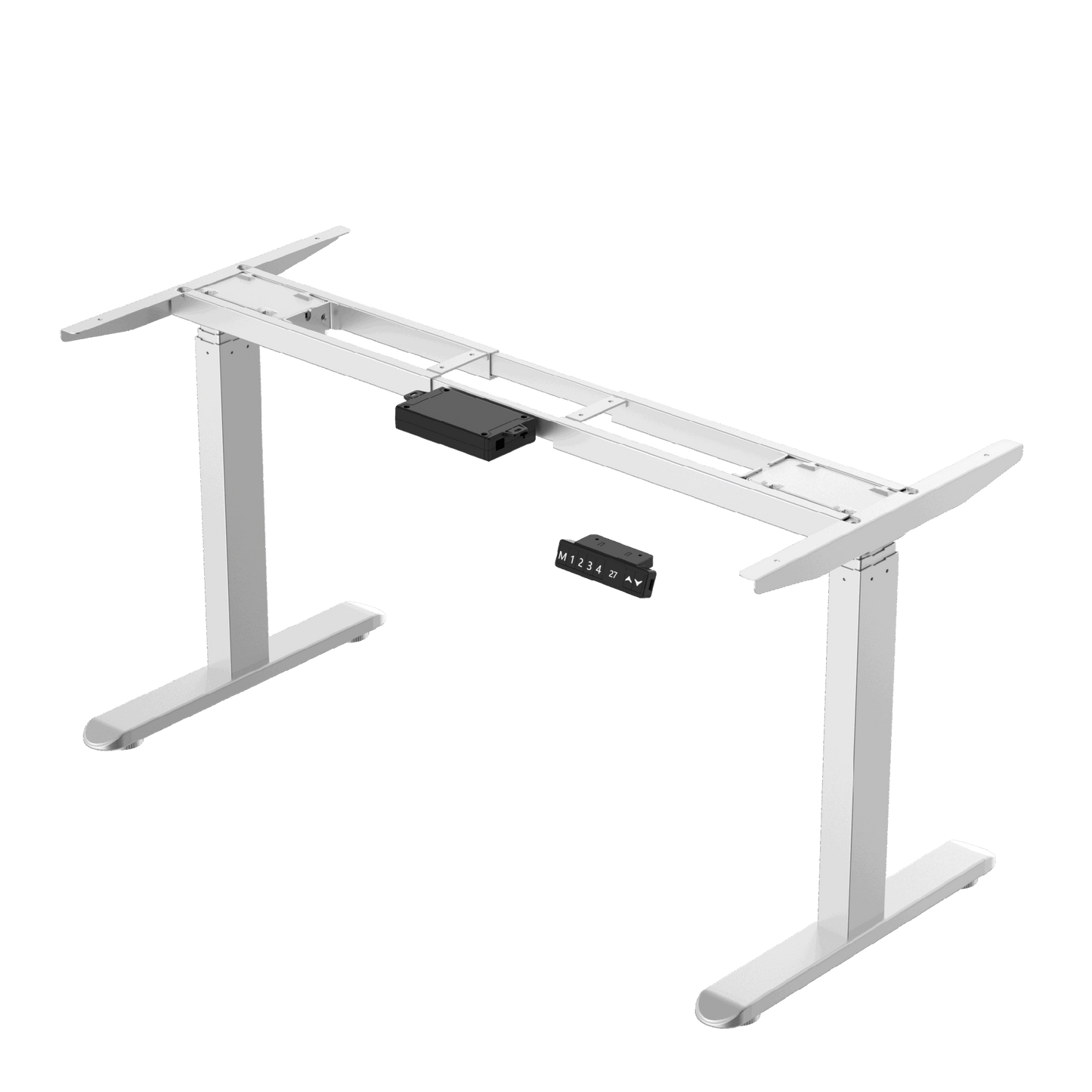 Electric Stand up Desk Frame, Dual Motor Load  Ergonomic Electric Standing Desk Frame 3-Stage Height Adjustable with Memory Controller - Frame Only