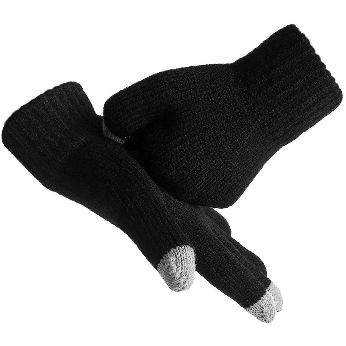 Unisex Touch Screen Gloves Full Finger Winter Warm Knitted Gloves For Warmth Running Cycling Camping Hiking