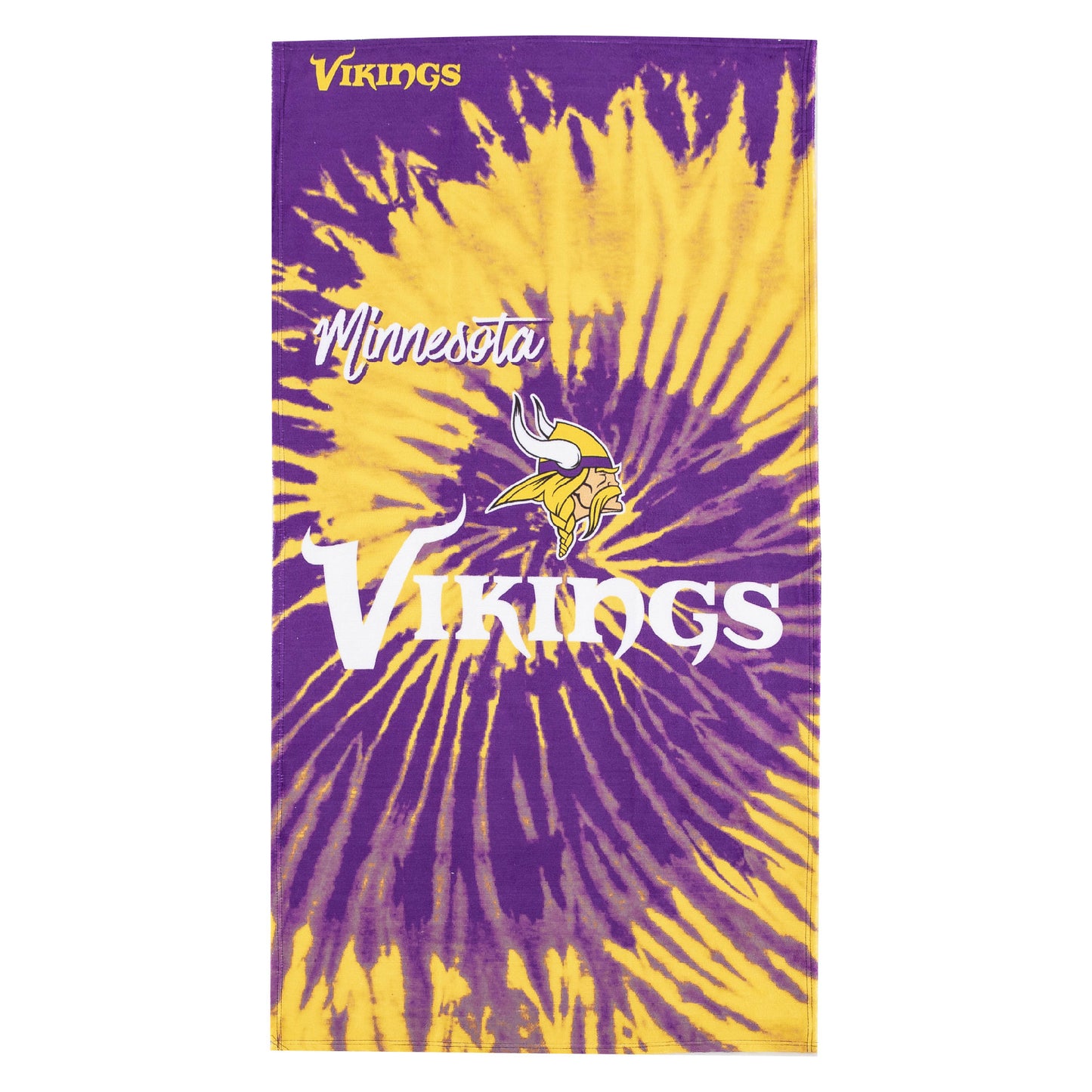 Vikings OFFICIAL NFL "Psychedelic" Beach Towel; 30" x 60"