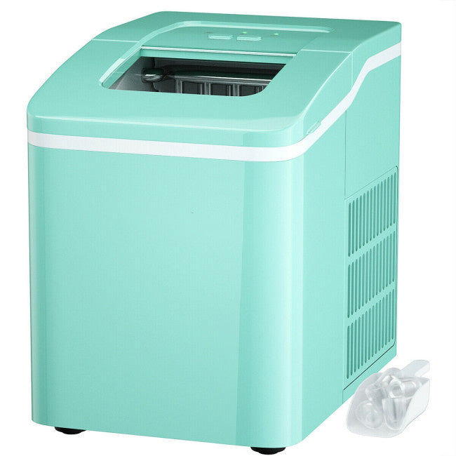 26lbs/24h Portable Countertop Ice Maker Machine with Scoop