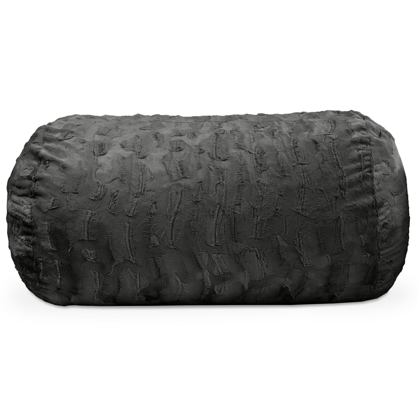 Jaxx Sofa Saxx Bean Bag Couch - 4 Foot - Faux Fur, Black